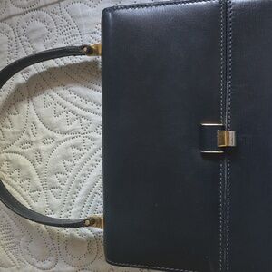 LEDERER *vintage Navy handbag
